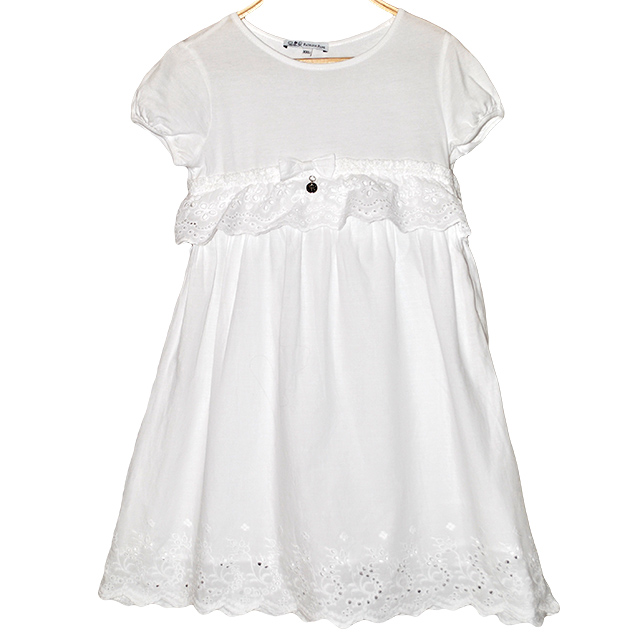 Нарядное белоснежное платье Patrizia Pepe для девочек. Фото: 1
