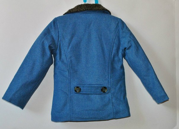 Фото 2: Синие утепленное пальто для мальчиков 