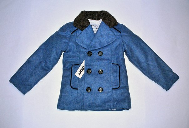 Фото 3: Синие утепленное пальто для мальчиков 