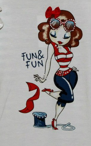 Фото 5: Детская туника для девочек Fun & Fun с рисунком