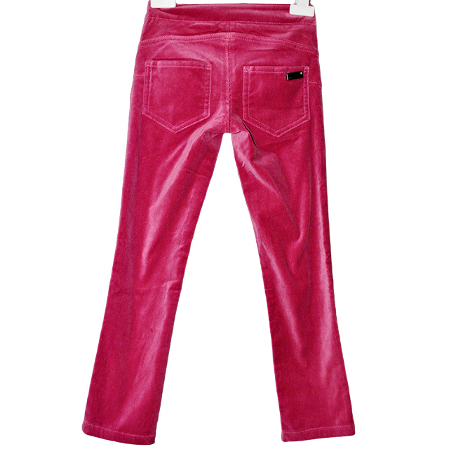 Вельветовые брюки красный фиолетового цвета, отлично сидят по фигуре. Украшены стразами. Фото: 2